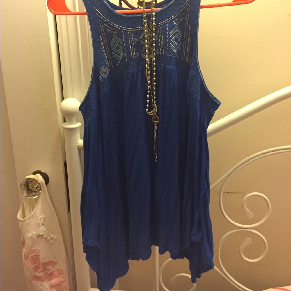 Royal Blue Tribal Print Tank